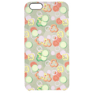 Texture With Slices Of Vegetables Clear iPhone 6 Plus Case
