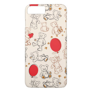 Texture With Teddy Bears iPhone 8 Plus/7 Plus Case