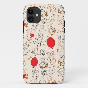 Texture With Teddy Bears iPhone 11 Case