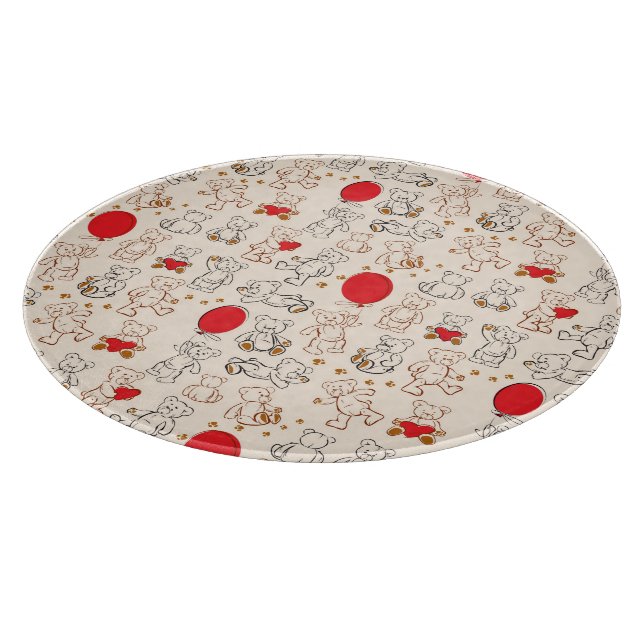 Texture With Teddy Bears Cutting Board (Corner)