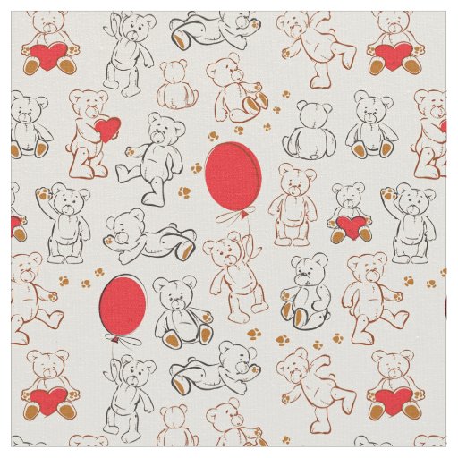 Texture With Teddy Bears Fabric