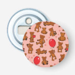 Texture With Teddy Bears, Hearts Bottle Opener