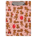Texture With Teddy Bears, Hearts Clipboard
