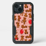 Texture With Teddy Bears, Hearts iPhone 13 Case