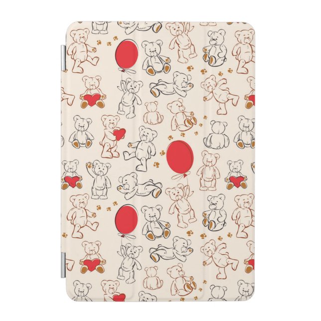 Texture With Teddy Bears iPad Mini Cover (Front)