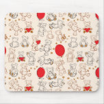Texture With Teddy Bears Mouse Pad