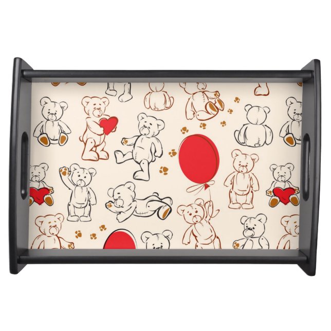 Texture With Teddy Bears Serving Tray (Front)