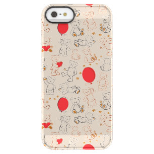 Texture With Teddy Bears Permafrost iPhone SE/5/5s Case