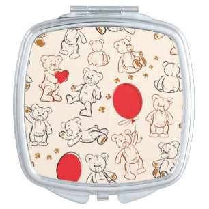 Texture With Teddy Bears Vanity Mirror