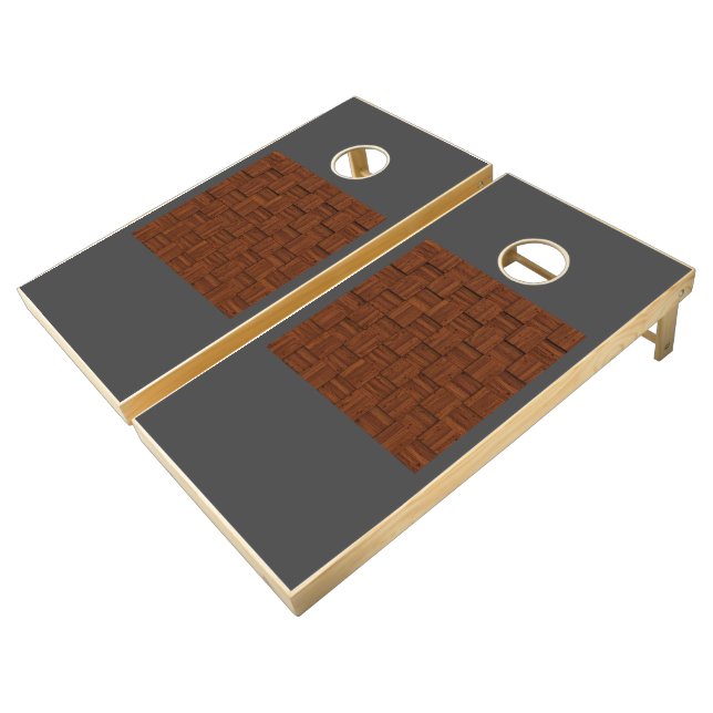 Texture Wood Grain  Cornhole Set (Angled)