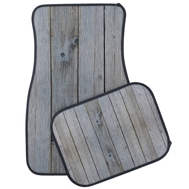 Texture wood grain structure car floor mat (Set)