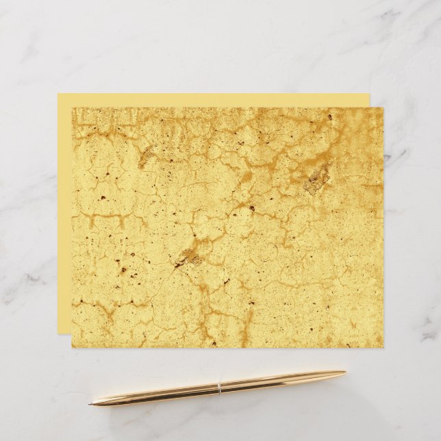 Texture Yellow Vintage Antique Rustic Decoupage (Front/Back In Situ)