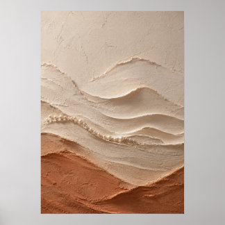 Textured Abstract Sand Dunes Wall Art – Neutral