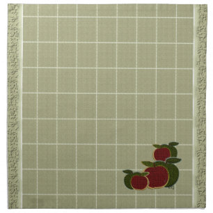 Textured Apples Sage Cranberry Lunch Napkin