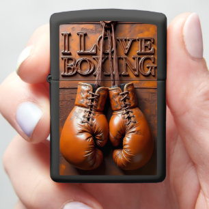 Textured Background Boxing Gloves Zippo Lighter