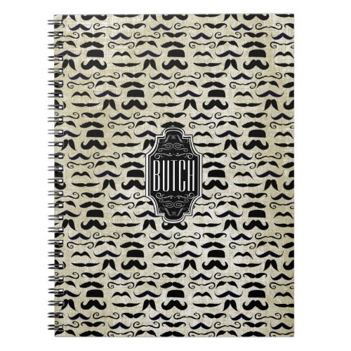 Textured Background Chalkboard Mustache Pattern Notebook