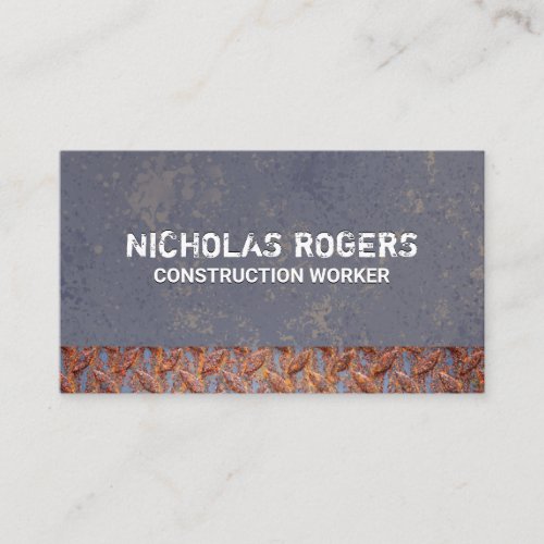 Textured Background  Rusted Steel Business Card