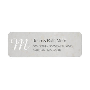 Textured Bamboo Paper 2 Monogram Address Labels