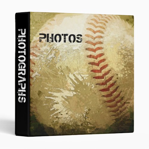 Textured Baseball Painting 1 Scrapbook Binder