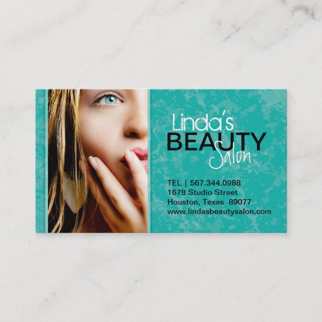 TEXTURED BEAUTY SALON BUSINESS CARD (Front)