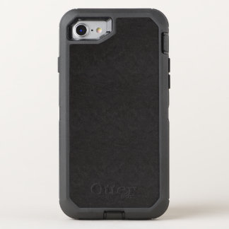 Textured Black Leather Pattern OtterBox Defender iPhone SE/8/7 Case