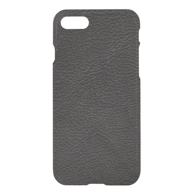 Textured Black Leather Uncommon iPhone Case (Back)