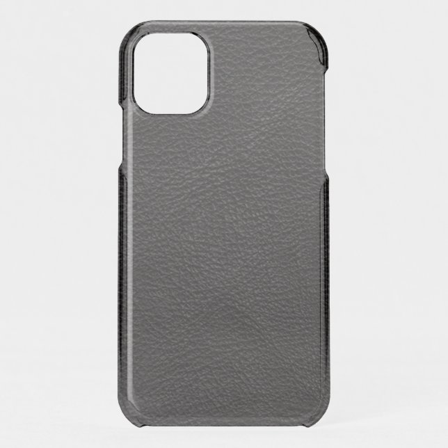 Textured Black Leather Uncommon iPhone Case (Back)