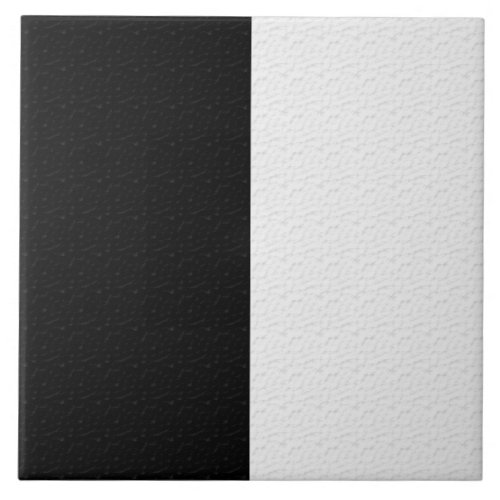 Textured Black White Two Colour Half Stripes Ceramic Tile