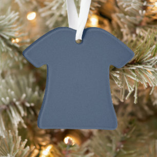 Textured Blue Acrylic Ornament in Fun Shirt Shape