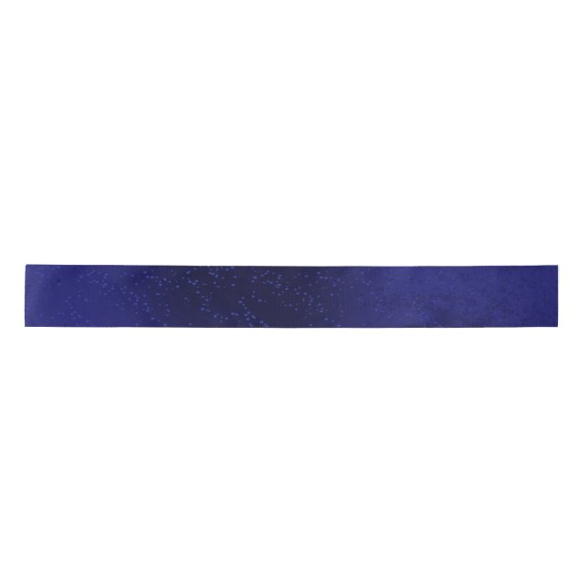 Textured blue background satin ribbon (Front)