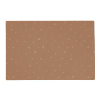 Textured Bohemian Copper Clay Paint Dots Pattern Placemat