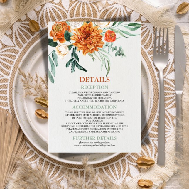 Textured Boho Pampas Grass Wedding Enclosure Card (Creator Uploaded)