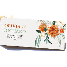 Textured Boho Pampas Grass Wedding Return Address 