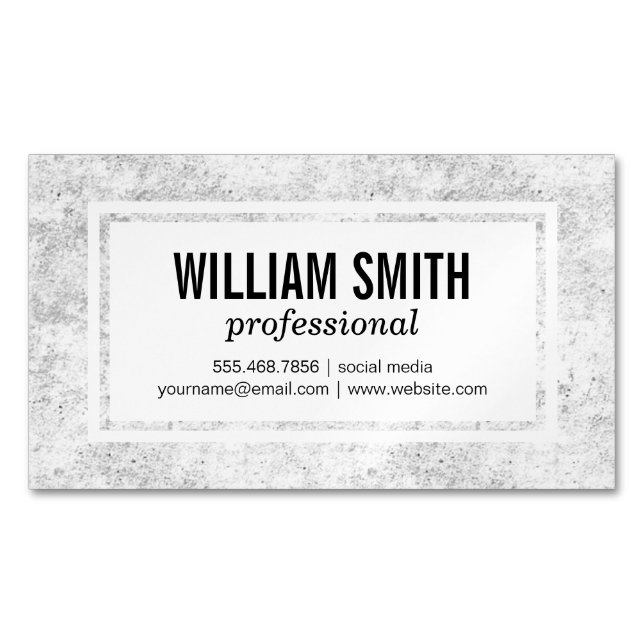 Textured Border Business Card Magnet (Front)