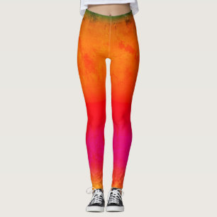Textured Bright Colors on Leggings
