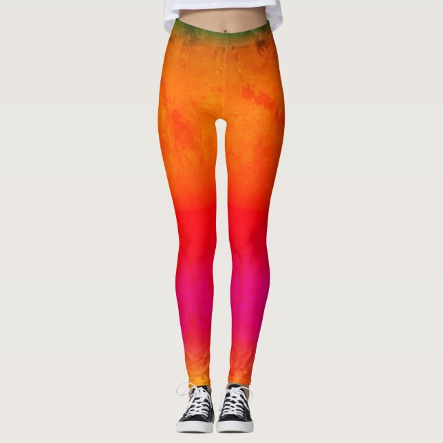 Textured Bright Colors on Leggings (Front)