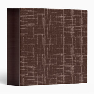 Textured brown. 3 ring binder