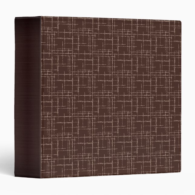 Textured brown.  3 ring binder (Front/Spine)