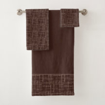 Textured brown. bath towel set