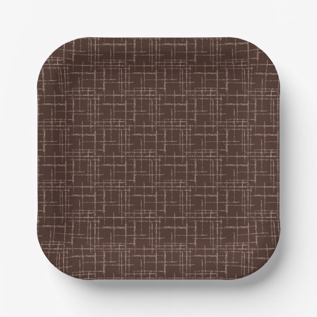 Textured brown. paper plates (Front)