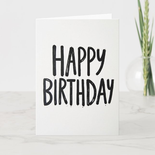 Textured Brush Stroke Birthday Card (Front)