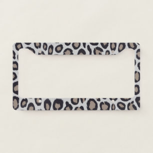 Textured Brush Stroke Cheetah Animal Print Pattern License Plate Frame