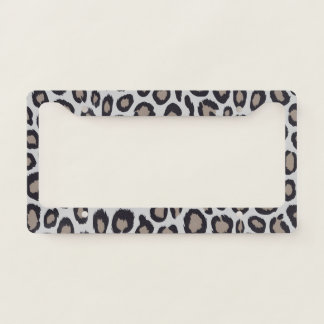 Textured Brush Stroke Cheetah Animal Print Pattern License Plate Frame