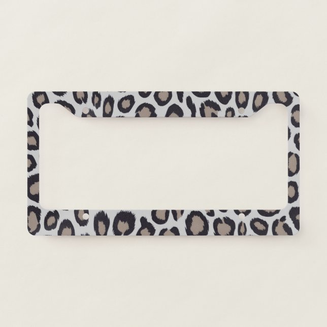 Textured Brush Stroke Cheetah Animal Print Pattern License Plate Frame (Front)
