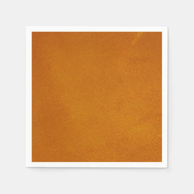 Textured Burnt Orange Paper Napkins (Front)