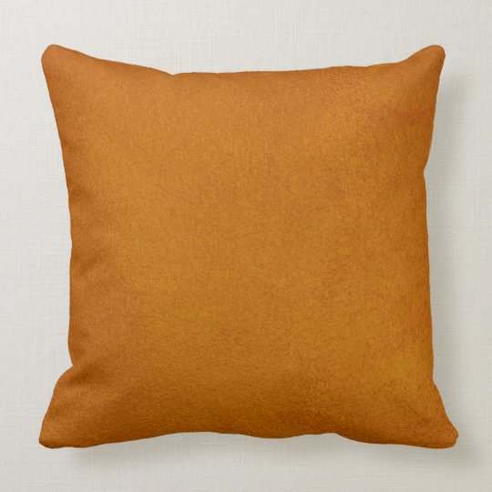 Textured Burnt Orange Throw Pillow
