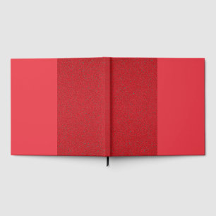 Textured Center Tomato Red Guest Book – Customize