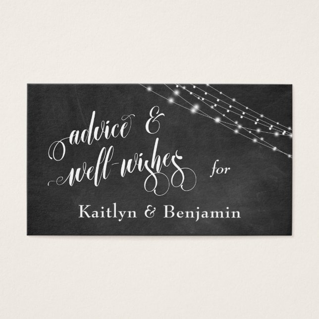 Textured Chalkboard, Lights Advice and Well-Wishes (Front)