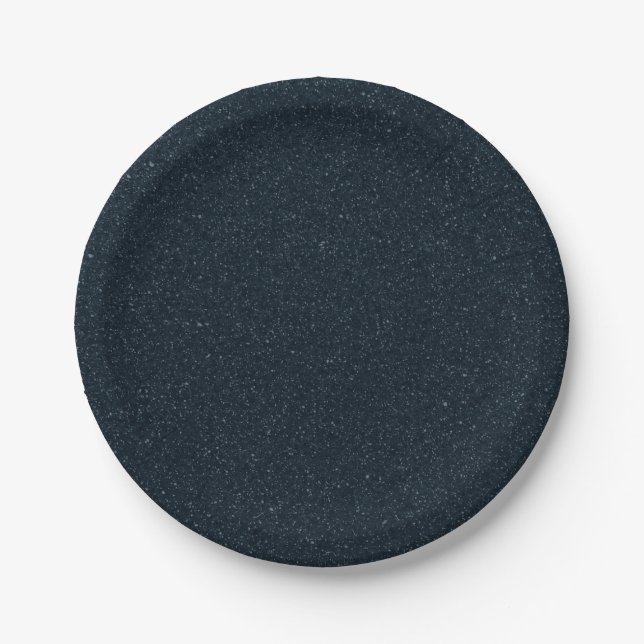 Textured Charcoal Party Plates (7") – Customizable (Front)
