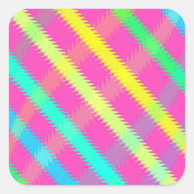 Textured Check Square Sticker (Front)